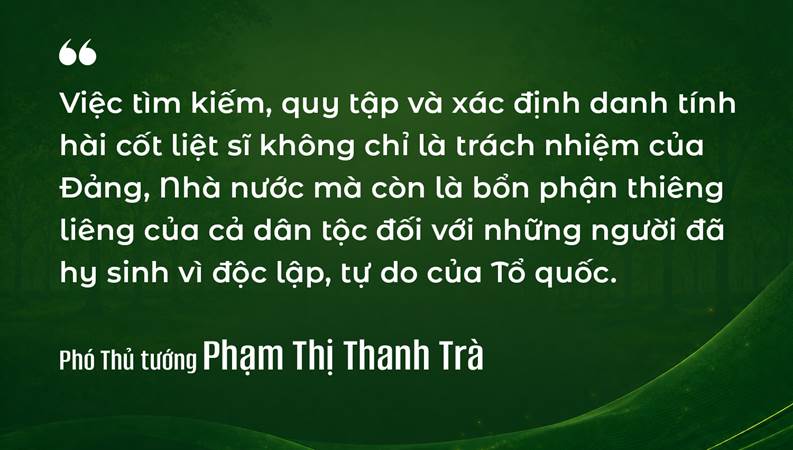 Phó Thủ tướng Phạm Thị Thanh Trà: Chiến dịch 500 ngày đêm và khát vọng đưa các liệt sĩ trở về- Ảnh 2.
